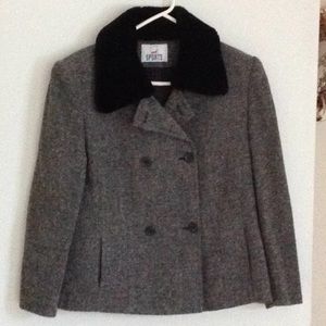 Mondi Wool Tweed Jacket w/Fur Collar and Pant Set